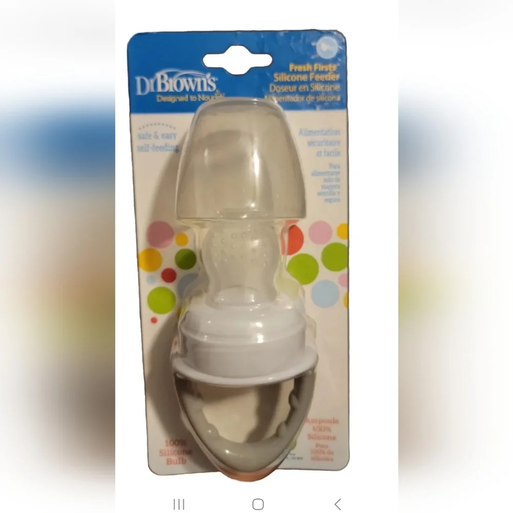 Dr. Brown's Designed to Nourish, Fresh Firsts Silicone Feeder, Grey, One Size